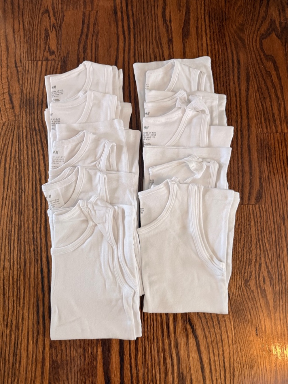 H&M Kids White Tank Tops - Pack of 10 Basics